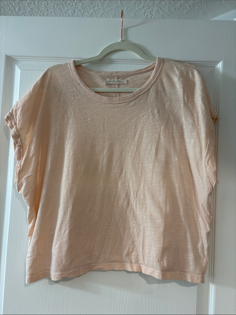 We The Free Short Sleeve Top in Light Peach